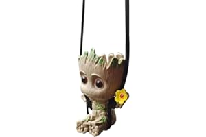 FISAPBXC Groot Car Interior Decoration, Ornament Rearview, Groot Car Hanging Ornament, Hanging Micro Landscape Decor, Party Supplies for Kids Boys Girls