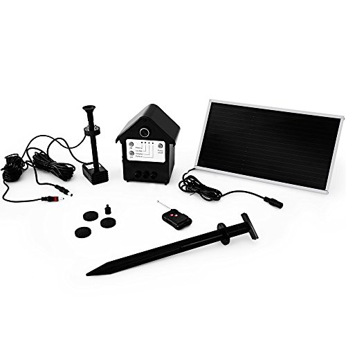 Solarpumpe Teichpumpe LED mit Akku Gartenteich Pumpe Springbrunnen Gartenbrunnen Wasserspiel - 3