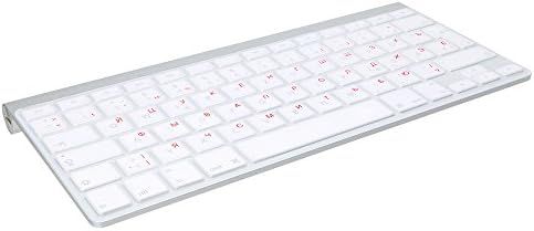 Jewado Silicone Keyboard Protector Cover for MacBook, Air &amp; Pro 13 15 17 Air 13 Inch, with EU/US Enter (German, Russian, English-Russian, English-Arabic, Clear) red Russische Transparent (EU-Enter für MAC)