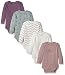 Mamas & Papas Baby-Girls Mamas And Papas 5 Pack Long Sleeve Bodysuit Hedgehog Long Sleeve Set of 5 Bodysuit, Pink, 3-6 Months