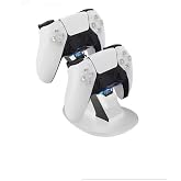 Ps5 Joystick Şarj Standı ikili Işıklı Şarj istasyonu Beyaz Hbp256