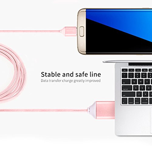 Magnetische Usb Kabel Ladekabel Datenkabel,EIVOTOR Micro USB Kabel Nylon High Speed USB Ladekabel 1m Synchronisierungs Kabel 2.0A Datenkabel Lightning USB Charger Lade Kabel Schnellladekern mit LED und Micro USB Adapter unterstützt schnelles Laden Fast Charge für Android Samsung Sony Huawei LG Smart Handys Tablets Samsung galaxy NOTE 5 - 6