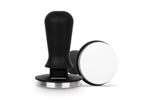 watchget Tamper per caffè espresso da 58 mm, 13,6 kg, doppia molla, per barista, calibrato, adatto per macchina da caffè da 58 mm, manico in alluminio anodizzato e base piatta in acciaio inox