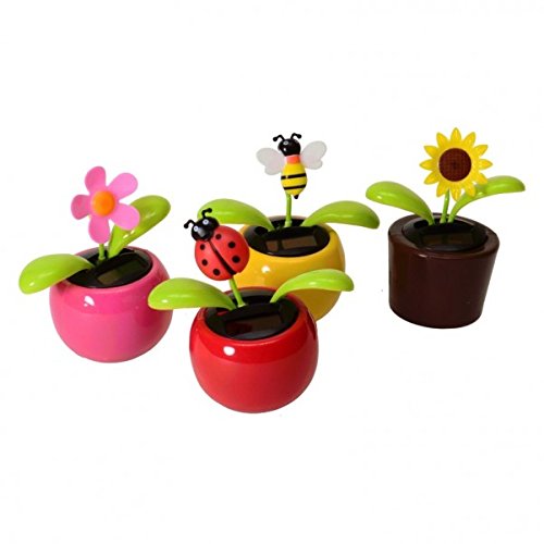 Blumen und Insekten Solarfigur - Insekten und Blumen Solar Figur Wackelfigur Blumen & Insekten