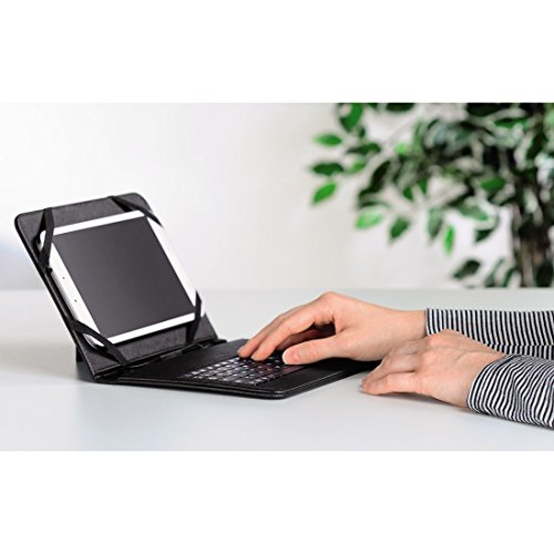 Hama OTG-Tablet-Tasche mit integrierter Tastatur (QWERTZ deutsches Tastatur-Layout, Display bis 22,5 cm (8 Zoll)) schwarz - 3