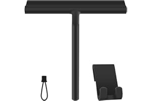 ‎BROTOU BROTOU Duschabzieher mit Halterung | Ohne Bohren, rutschfeste Silikon Abzieher Dusche 20,8cm breit, Kratzfest Fensterabzieher, Duschwand Abzieher für Glas, Fliesen, Spiegel, Fenster, Autoscheiben