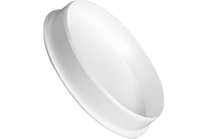 JOYNINE Tappo per Tubo Ventilazione da 100 mm, Griglia di Ventilazione in Plastica PVC per Cappucci per Manicotti, Tubi di Drenaggio - Protezione Dagli Insetti (Bianco)