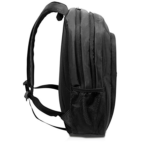 V7 CBP21-9E Professional II Business wetterbeständiges 420 Nylon Rucksack mit Kabeldurchführung für Notebook 40,6 cm (16 Zoll)/Tablet 25,7 cm (10,1 Zoll) schwarz - 9