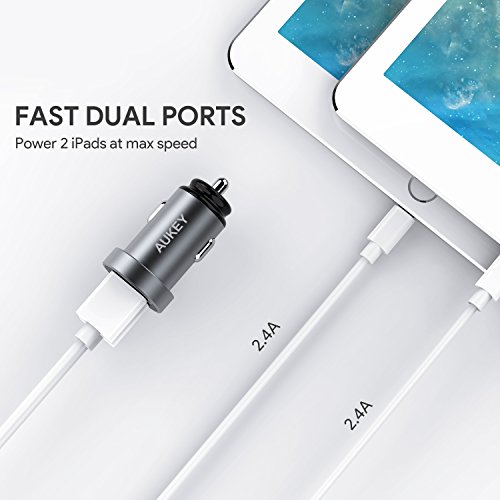 AUKEY CC-S7 Cargador de Coche con Doble Puerto Salida 24W con Cuerpo de Aluminio reviews AUKEY CC-S7 Cargador de Coche con Doble Puerto Salida 24W con Cuerpo de Aluminio