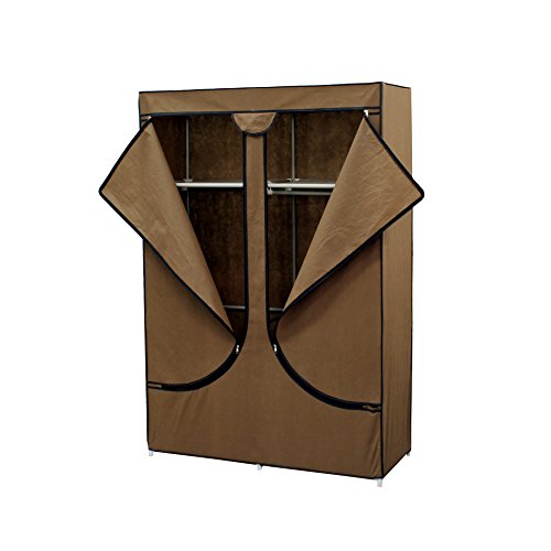 EBS® Kleiderschrank Wäscheschrank Garderobenschrank Stoffschrank Faltschrank 106 x 43 x 156 cm Braun - 8