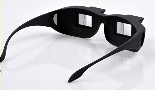 niceeshop(TM) HD Horizontal Loon Brille Brechung Brille Bett Prismenbrille Brille, Schwarz - 2