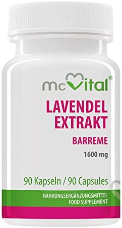 Lavender Extract – 1600 mg – Barreme Jaw Active Calming and Relaxing – 90 Capsules