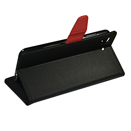 Huawei Honor 5A   Huawei Y6 II Funda Mama Mouth PU Cuero Billetera Cartera Monedero Con Soporte Funda Caso Case para Huawei Honor 5A   Huawei Y6 II Smartphone 2016 Negro