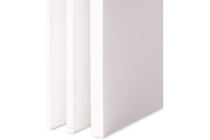 SOOBSOO LEICHTSCHAUMPLATTEN Leichtschaumplatte Weiss - DIN A5-1 Stück - 10mm stark - alle Größen - alle Stärken