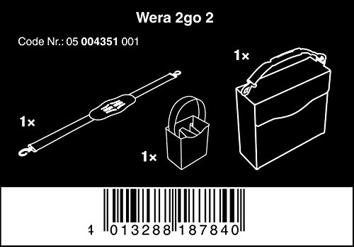 Wera 2go 2 Werkzeug-Container, 3-teilig, 1 Stück, 05004351001 - 2