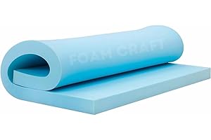 FOAM CRAFT® Blue High Density Upholstery Foam Sheets for Seat Pads & furniture renewal | Premium Quality Foam Padding for Indoor/Outdoor Sofa Bed, Bench Cushions & Chair Pads (22x48in, 5in Thick)