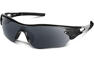 BEACOOL Gafas de Sol Polarizadas Gafas de Sol Deportivas Unisex Protección UV400 con Monturas Ligeras para Esquiando Ciclismo Carrera Surf Golf Conduciendo