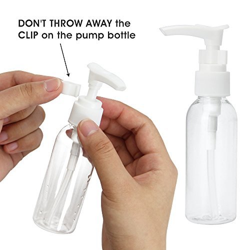 HTINAC-10Pcs-Bouteille-de-VoyageTrousse-de-Toilette-Transparente-Portable-Kit-de-Voyage-pour-Liquides-Conforme--lAroport-Restrictions-Format-Avion