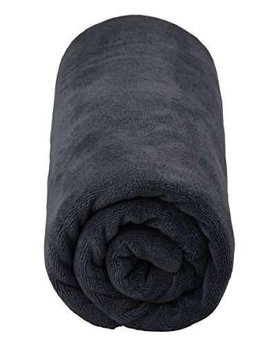 Hope Shine Mikrofaser badetuch xxl badetücher groß Yogat 80cm X150cm (Grau) - 6