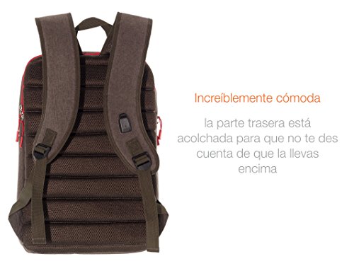 Camden by Mobile Power: Rucksack mit Power Bank zum Aufladen für Smartphone (iPhone, Samsung, BQ…), Tablet oder andere Gerät. Laptopfach (bis 15 Zoll). - 8