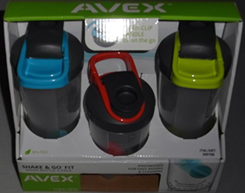 Avex Shake & Go - Mixer Bottle 3-Pack