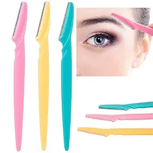 Fennec Mart 3pcs Eyebrow Trimmer Women Face Razor Leg Body Epilator Brow Knife Facial Remover Shaver Makeup Facial Hair Removal Blades Kit