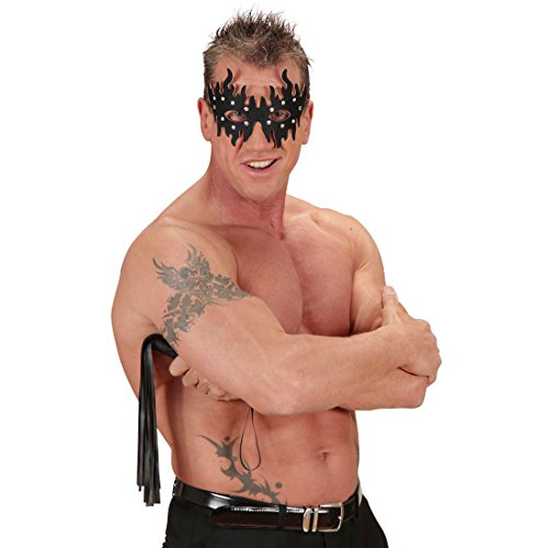 Domina Maske Sexy Dominamaske Lederoptik mit Nieten Fetisch Ballmaske Maskerade Augenmaske Callgirl Maskenball Faschingsmaske Callboy SM Karnevalsmaske Fetischmaske Striptease Mottoparty Accessoires Karneval Kostüm Zubehör - 4