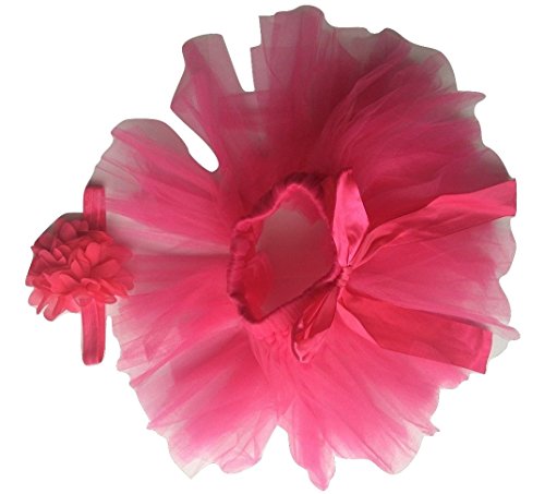 Hot Pink, Newborn Baby Tutu Clothes Skirt Headdress Flower Photo Photography Prop Outfit