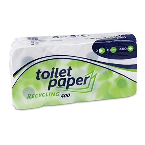 Preisvergleich Produktbild Toilettenpapier 2-Lagig / Pck a 8 Rollen x 400 Blatt