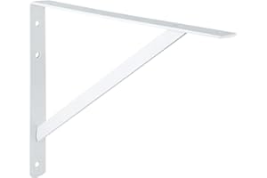 Gedotec Console pour Charges Lourdes | Athena | Profondeur 600 mm | 1 Pièce - Equerre Murale | crochet mural a visser | Blanc | Capacité charge 300 kg | Support d'étagère en acier massif