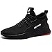 Produktbild SUADEEX Herren Damen Arbeitsschuhe Stahlkappe Sicherheitsschuhe Atmungsaktiv Leicht Sportlich Trekking Wanderhalbschuhe Mesh Schutzschuhe Hiking Schuhe, 04-schwarz, 40 EU