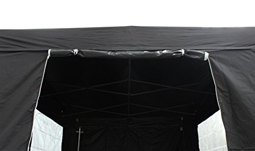 3×4.5m strapazierfähiger Faltpavillon, ( In verschiedenen Farben erhältlich ) für einen sekundenschnellen Aufbau, vollständig wasserdicht mit vier strapazierfähigen Seitenwänden. Lieferung mit KOSTENLOSER Tragetasche und vier Sandsack-Beingewichten (Schwarz) - 4