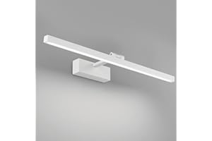 Klighten Lampa LED do lustra łazienkowego, 60 cm, 18 W, obrót o 180 stopni, lampa ścienna do łazienki, wodoszczelna IP44, lampa nad lustro, lampa ścienna, aluminium, 1170 lumenów, zimna biel 5500 K,