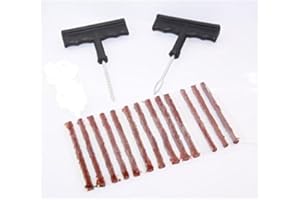 AURSTORE BASA AURSTORE kit de Reparation avec mèches pour Pneu,pour crevaison de pneus de Voiture/camionnette.etc - Kit de réparation + Recharge Automobile (Kit + 13 meches)
