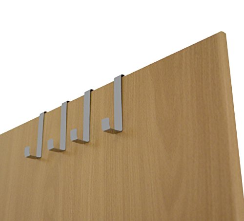 all-around24® Universal-Türhaken aus Edelstahl 8 er-Set Tür-Kleiderhaken Türgarderobe Haken