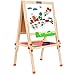 Produktbild BATTOP Staffelei Hölzern Kinder Zweiseitig Höhenverstellbar Zeichnung Staffelei Spieltafel für Kinder mit Magnetischen Alphabeten und Zahlen