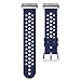 Produktbild Altsommer für Fitbit Ionic Armband mit Vielen Luftlöchern Stern Silikon Atmungsaktiv Sport Band Wasserdicht mit Edelstahl Schnalle Armband für Damen Herren 135-235mm Schwarz Weiß (Darkblau)