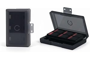 Konix Boîtier de Protection et Transport pour Cartouches de Jeux Nintendo Switch 2 - Antichoc - Anti-Rayures - 24 rangements - Noir