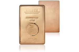 PRECIOUS & VALUABLE METALS / Fantástico lingote de cobre de 3,11 kilogramos (100 oz) de prestigiosa refinería alemana de metales preciosos