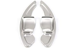 HIBEYO łopatki zmiany biegów, przedłużenie Shift Paddle, aluminium, srebrne, do VW Golf 6, Passat cc Golf 5, MK5, MK6, Tiguan, Jetta GTI R20, R36, Scirocco EOS, zestaw zamiennych przedłużeń