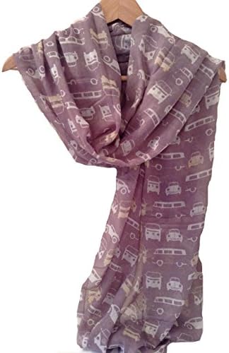 Ladies Women VW Camper Van Beetle Motor Car NEW LILAC Scarf Wrap Shawl Pashmina