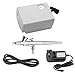 Produktbild GAGA MILANO SP16B Airbrush Mini Luft Kompressor Schönheit speziellen Luftkompressor Anzug Für Schönheit, Make-up, Maniküre, temporäre Tätowierung, Kuchen Dekorieren Und Andere Verwendungen Des Luftkompressor-Set Weiß