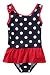 Attraco Baby Girls One Piece Swimwear Cute Polka Dot Swimming Costume Princess Bowknot Bathing Swimdress 6-12 Months