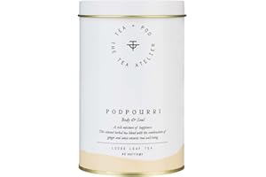 TEA + POD THE TEA ATELIER No.10 PODPOURRI - herbata ziołowa z imbirem - 80 g - trawa cytrynowa - Body & Soul - liściasta herbaty - wysokiej jakości herbata kosmetyczna w zamykanym opakowaniu aromatycznym | by Teapod Atelier