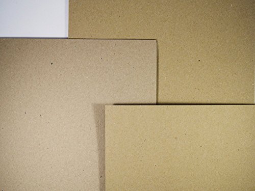 Stationery Place Thick – Brown Recycled Natural Kraft Card – A5 280 GSM 50 Sheet Pack - 3