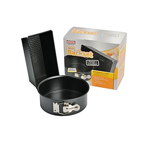 KAISER Backform-Set 2-teilig Springform Königskuchenform Mini Blech Handwäsche - 3