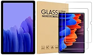 Samsung Galaxy Tab A7 26.31 cm (10.4 inch), Slim Metal Body, Quad Speakers with Dolby Atmos, RAM 3 GB, ROM 32 GB Expandable, Wi-Fi-only, Grey + 2 Pack Tempered