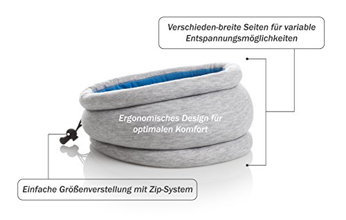 Innovatives Reisekissen – praktisches Kopfkissen für Auto, Bus, Flugzeug, Zug – multifunktionell dank Zip-System – 3 in 1 für optimalen Schlaf unterwegs – ergonomisches Nackenkissen - 2