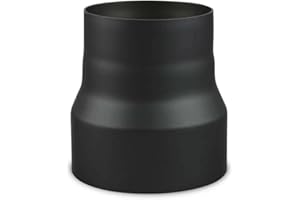 ENERGIEWERK OST GMBH EWO Ofenrohr Reduzierung 180 auf 150 (Schwarz) – Reduzierstück 2mm Stahlblech – Rauchrohranschluss für Kaminöfen mit Senothem-Beschichtung – ruß-, frost- und tauwechselbeständig