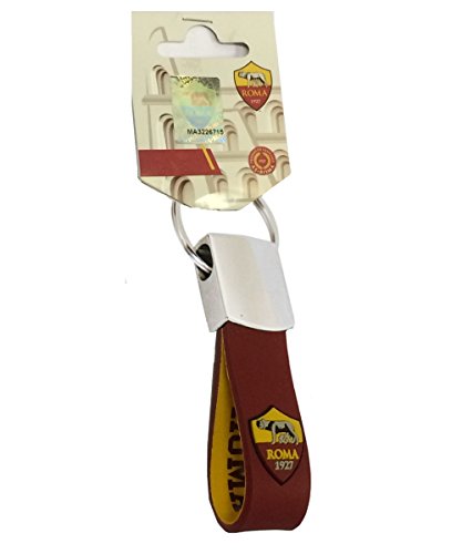 Giemme AS Roma Rubber Metal Keyring - Official Product - Bordò, Bordò, One Size